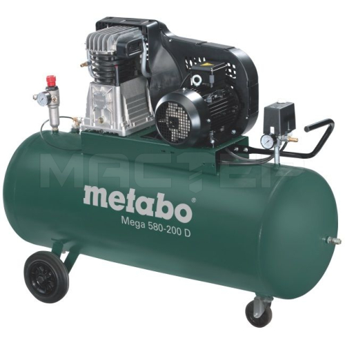 Поршневой воздушный компрессор Metabo Mega 580-200 D, фото 1, цена Поршневой воздушный компрессор Metabo Mega 580-200 D, фото 1, цена